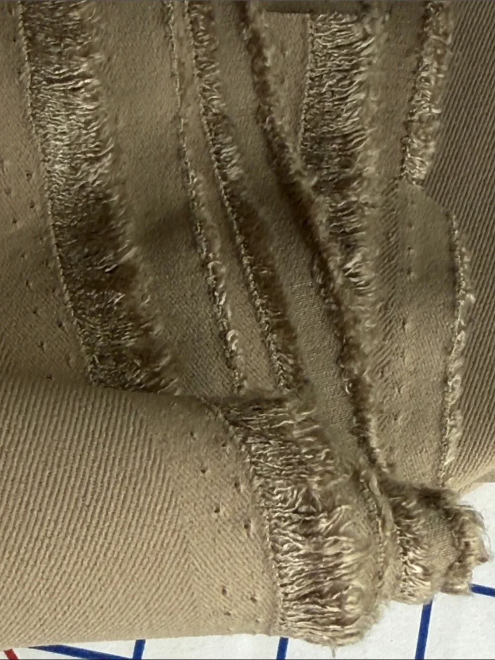 Khaki Stretch Twill Suiting Fabric 1⅓ Yards x 58” Tan Pants Skirt Jacket Apparel